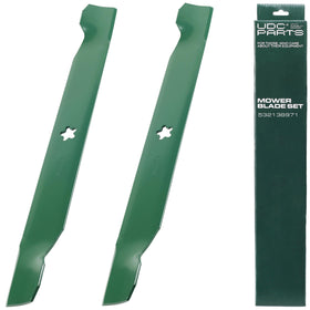UDC Parts 532138971 high lift mower blade front view for precise cutting