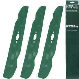 UDC Parts 742-05094 s-shape blade installed on Cub Cadet 50-inch deck for precise cuts