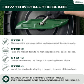 UDC Parts 742P05177A-X blade in use during mowing session.