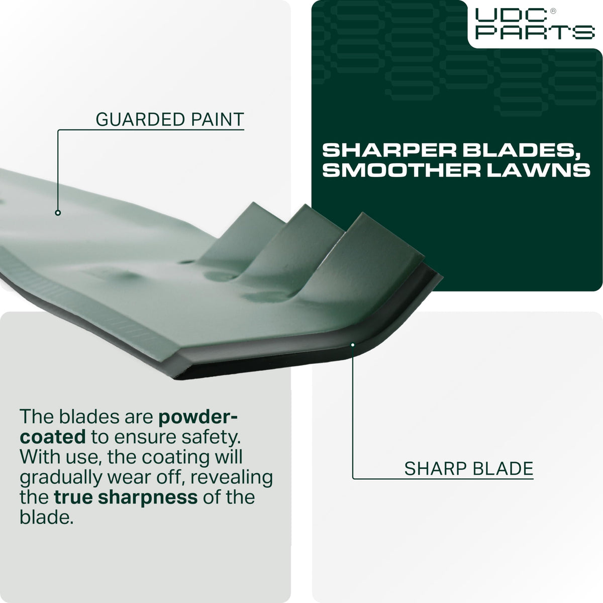 Blade dimensions and 6-point star mounting center detail for precise fit.
