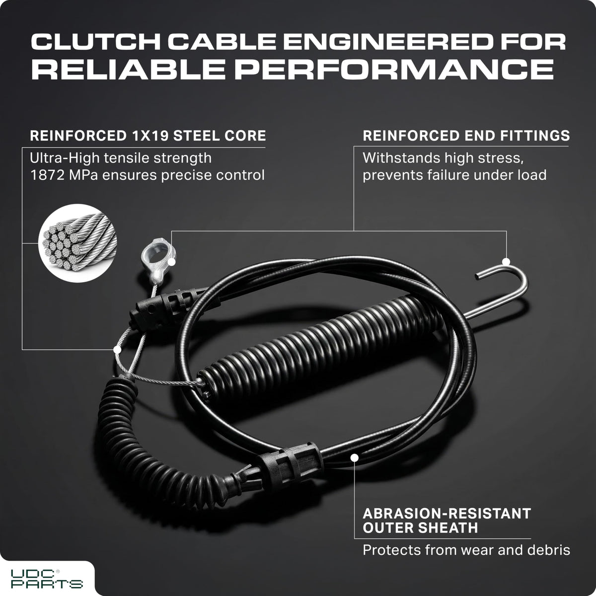 UDC Parts Craftsman T1000/T1100 blade engagement cable replacement.