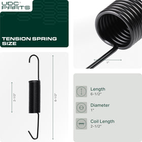 UDC Parts GX21582 tension spring deck coil demonstrates robust design for smooth operation.