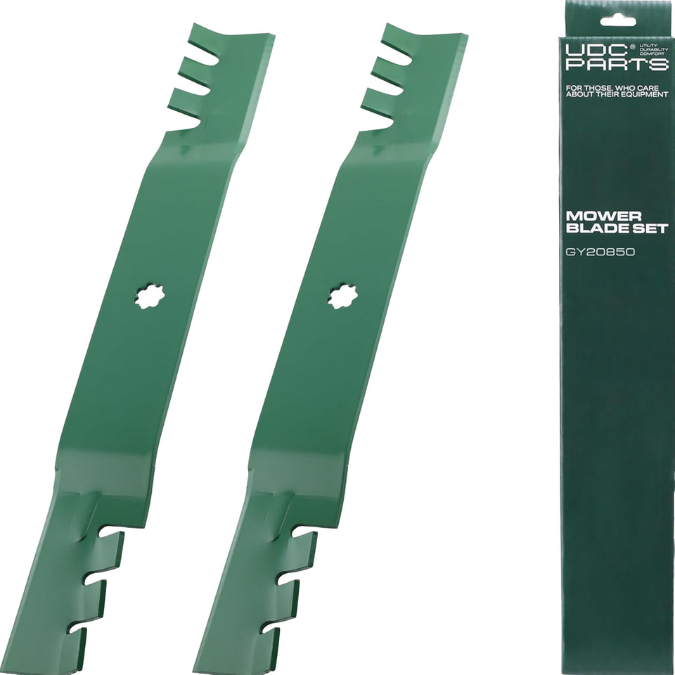 UDC Parts GY20850 42-inch mower blade front view with sharp edge for clean cuts