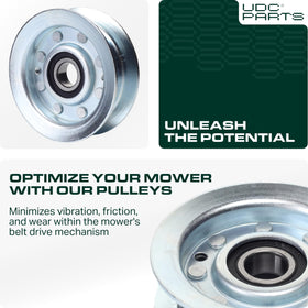 UDC Parts GY22172 idler pulley installed on a mower deck for reference
