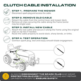 UDC Parts Huskee LT4200 blade engagement cable replacement.
