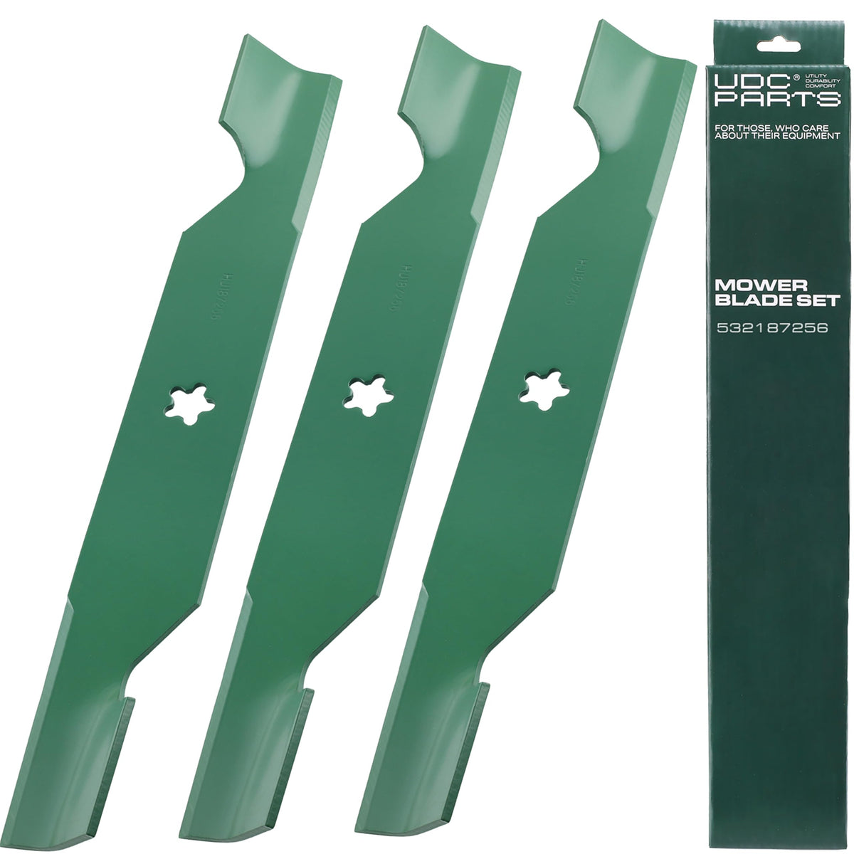 UDC Parts 532187256 blade closeup for precise 54-inch cut