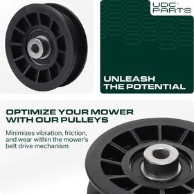 UDC Parts idler pulley reduces friction for smoother operation