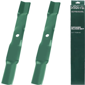UDC Parts M170642 blade front view showing precise fit and mulching potential