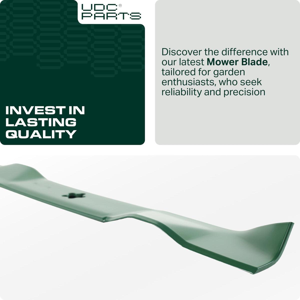 Poulan 42in blade by UDC Parts ensures reliable performance on tough grass.