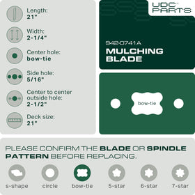 UDC Parts blade for Troy-Bilt TB130, quick swap and reliable performance