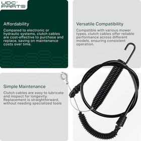 UDC Parts White Outdoor blade engagement cable replacement compatibility.