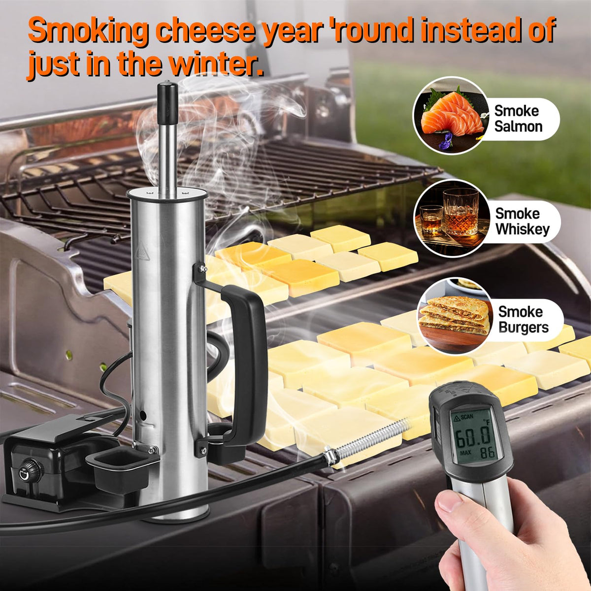 Ueiticsk 2026 Upgrade smoke drawer refill keeps temperature steady.
