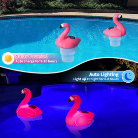 Uekars Solar Flamingo Floater side view showing compact, stowable design