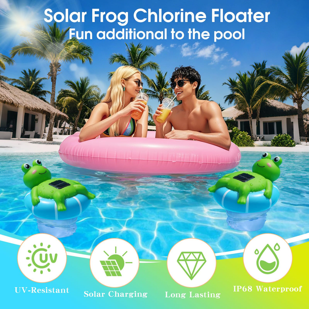 Uekars solar-powered glow light enhances night swims.