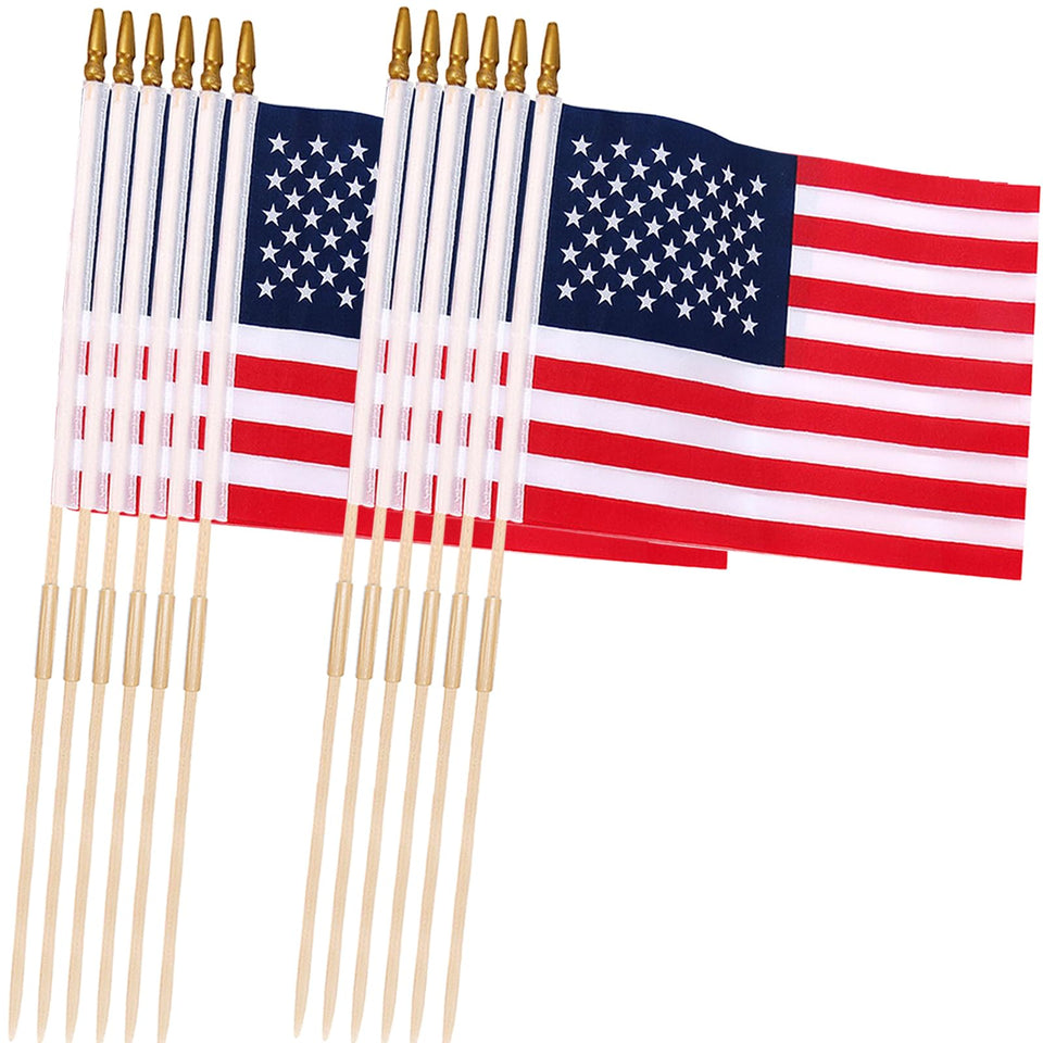 Uelfbaby 12x18 outdoor American flag for parades and garden display
