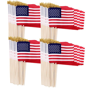 Uelfbaby American flag 4x6 on stick ready for parades and events