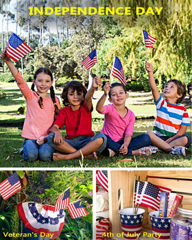 Uelfbaby garden-ready US flags on sticks brighten outdoor spaces.