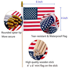 Uelfbaby kid-safe spear top flags designed for safe, festive use
