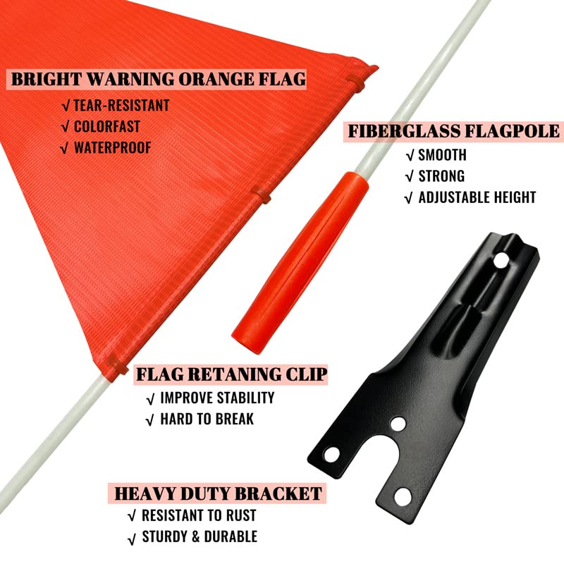 Uelfbaby orange safety flag boosts rider visibility on the road