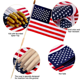 Uelfbaby flag with safety spear top for family-friendly decor