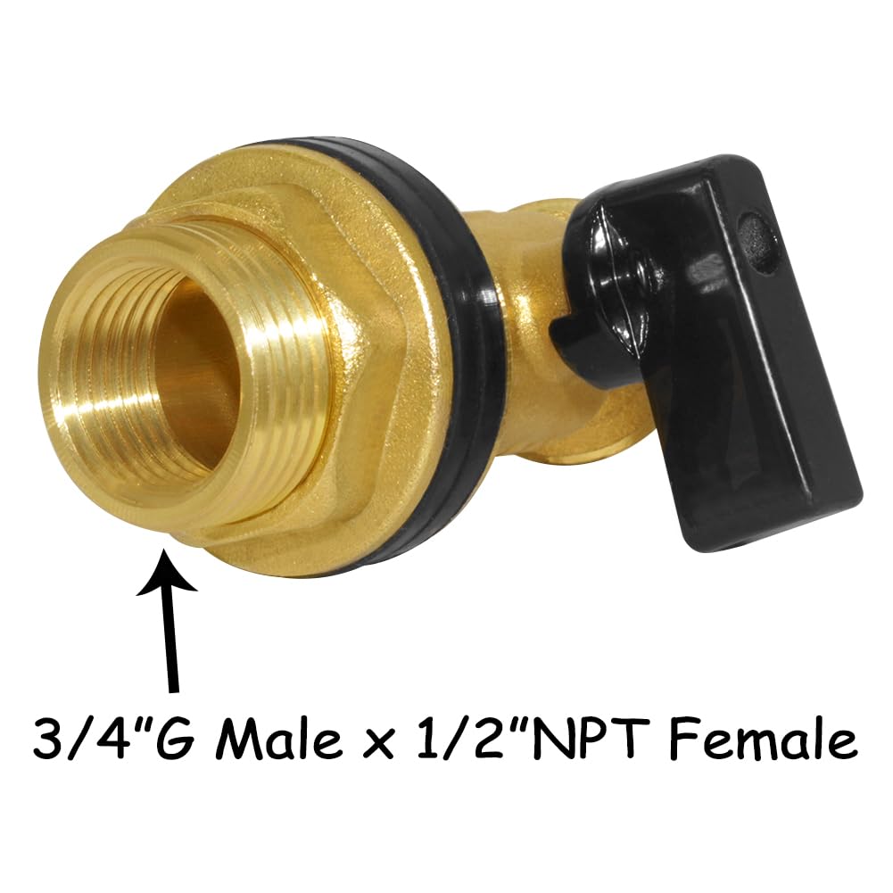 Uenede 3-4G male inlet close-up shows universal compatibility with many containers.
