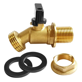 Uenede quarter-turn valve close-up demonstrates precise control for measured water flow.