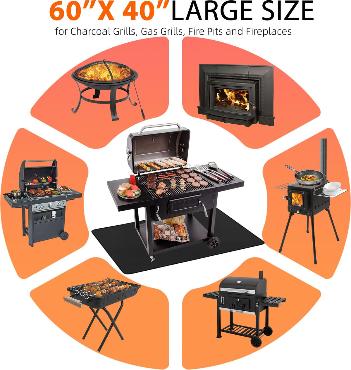 Uewpv Grill Mat folds for portable storage and transport.