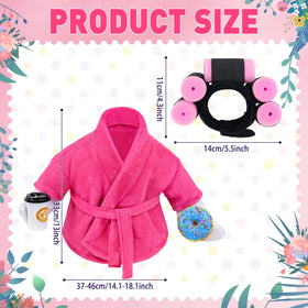Ueyben curler accessory secures the outfit with playful flair.