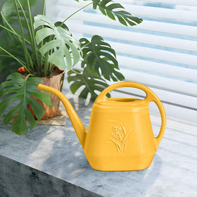 UFANME half-gallon orange watering can body showing lightweight plastic