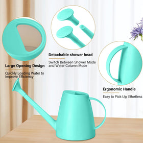 UFANME half-gallon turquoise watering can packaging image for easy storage