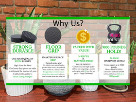 UFelice non-slip surface grip keeps planters secure on tile, wood, or stone floors