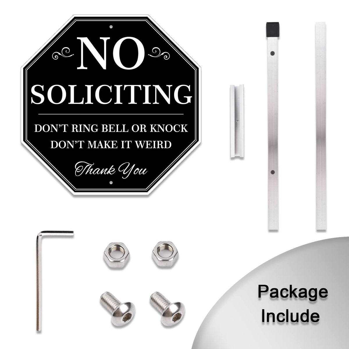 Uflashmi no soliciting sign side view for high visibility