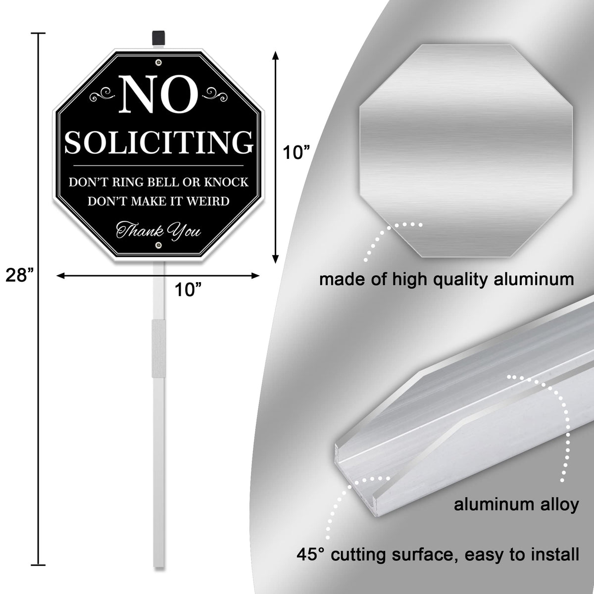 Uflashmi yard sign with stake demonstrates quick, tool free setup