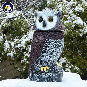 Ugold outdoor garden owl withstands rain and snow for year-round display