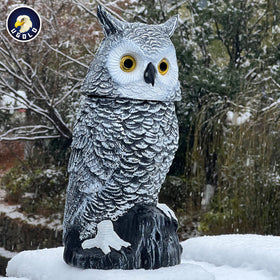 Ugold Snow Owl head-rotation adds lifelike motion to garden displays