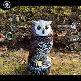 Ugold garden owl eyes glow at dusk, boosting outdoor ambiance