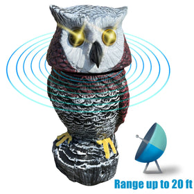 Ugold rotating-head garden owl detects movement for dynamic yard charm