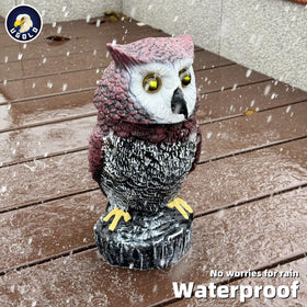 Ugold garden owl in silent mode stays quiet while decorative