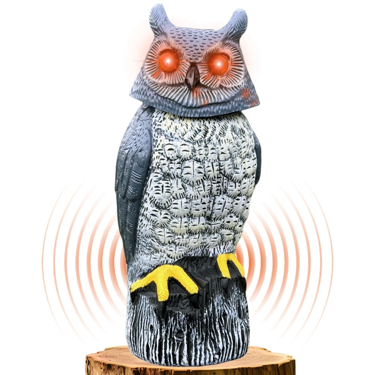 Ugold solar owl gradient eyes illuminate your garden at dusk
