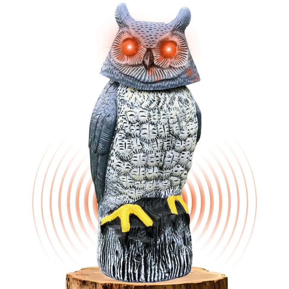 Ugold solar owl gradient eyes illuminate your garden at dusk