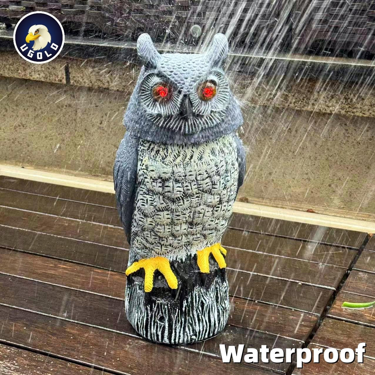 Ugold solar owl hooting sounds enrich outdoor ambiance
