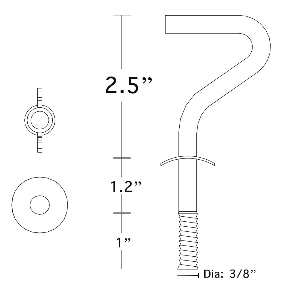 Ugotfeels hammock-stand diameter 1-1/4 to 2-inch hook fits most stands.