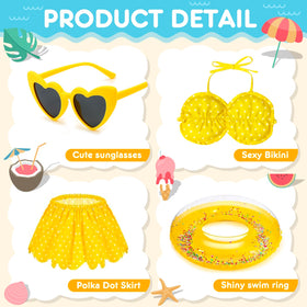 UGRASEA heart shaped sunglasses complete the playful summer dress-up look