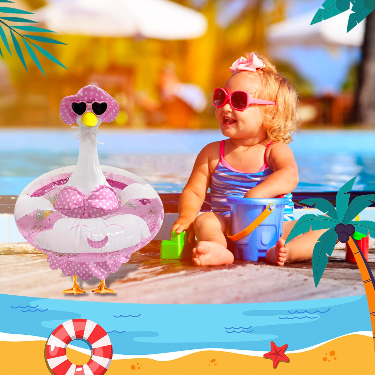 UGRASEA Porch Goose Outfit pink hat adds playful summer charm to patio