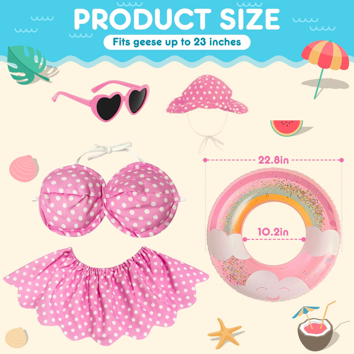 UGRASEA Porch Goose Outfit sequin swim ring for colorful flair