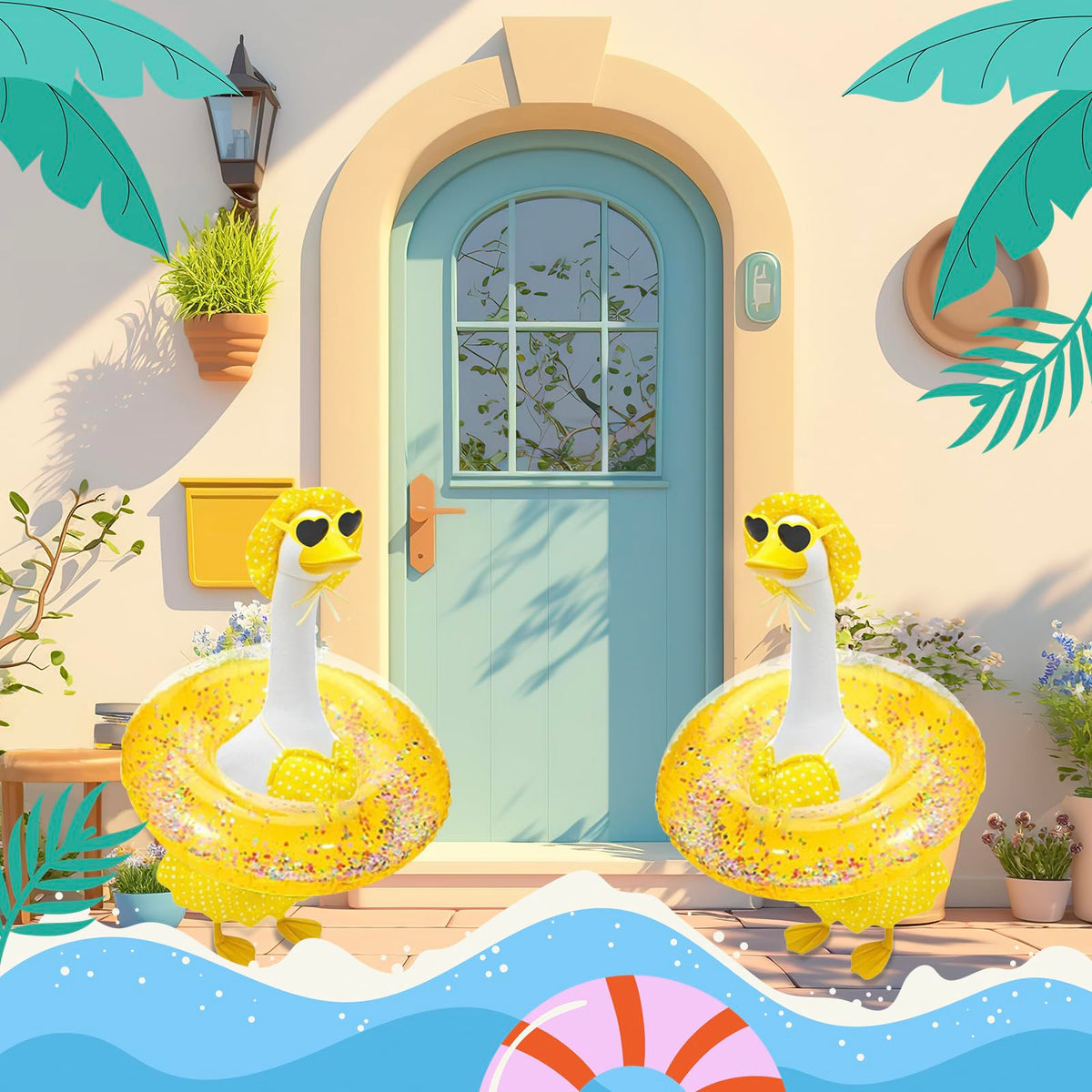 UGRASEA summer goose outfit makes porch decor inviting and seasonal