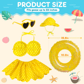 UGRASEA yellow hat and bikini add sunny charm to outdoor garden decor
