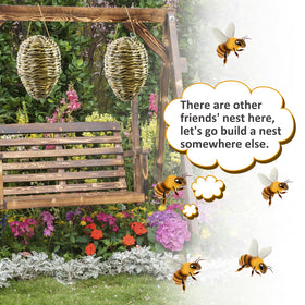 Ugyan hand-woven reed nest close-up shows natural craft and sturdy exterior for outdoor decor.