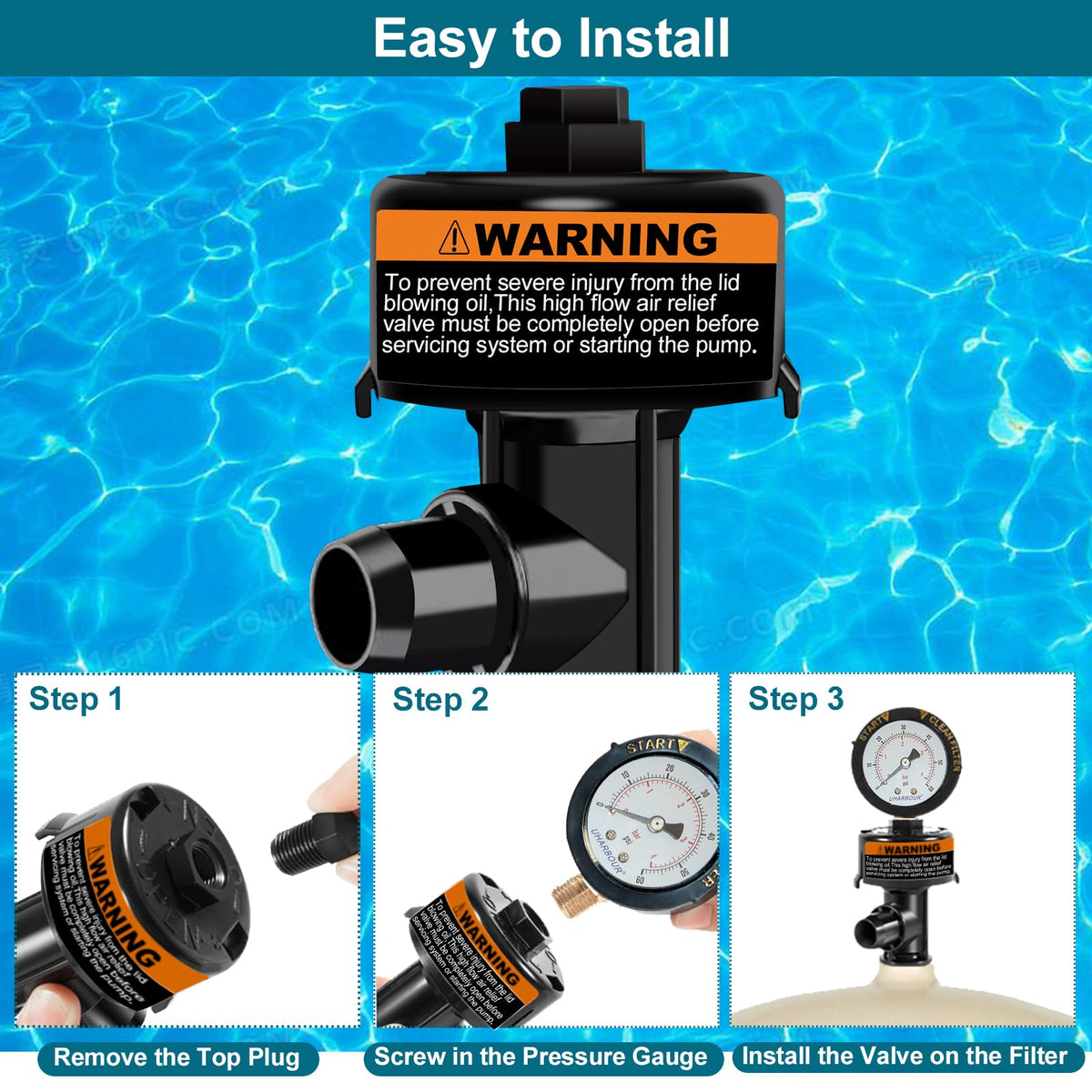 Uharbour durable corrosion-resistant valve stands up to outdoor pool conditions.
