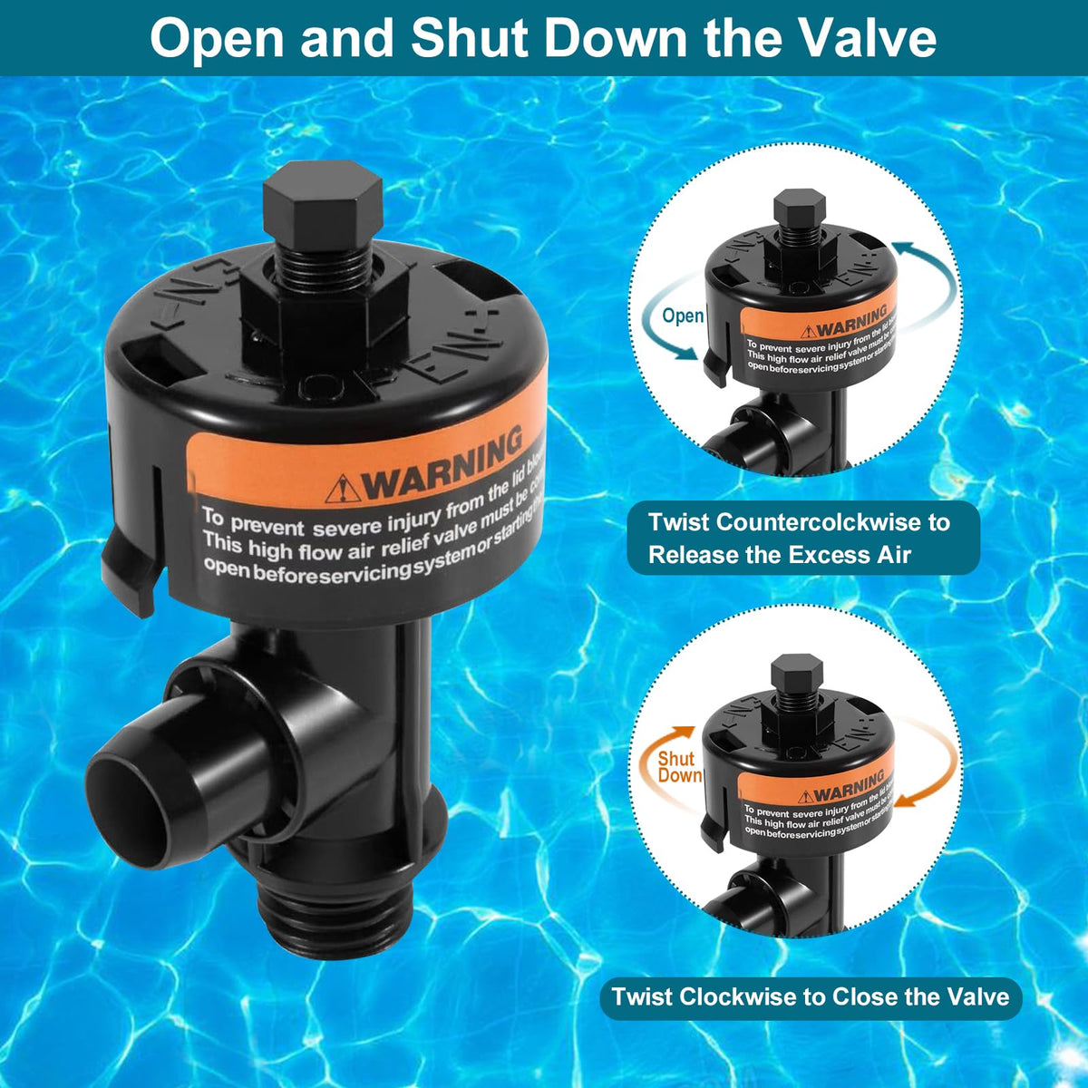 Uharbour valve supports a wide compatibility with pool filters and pumps.